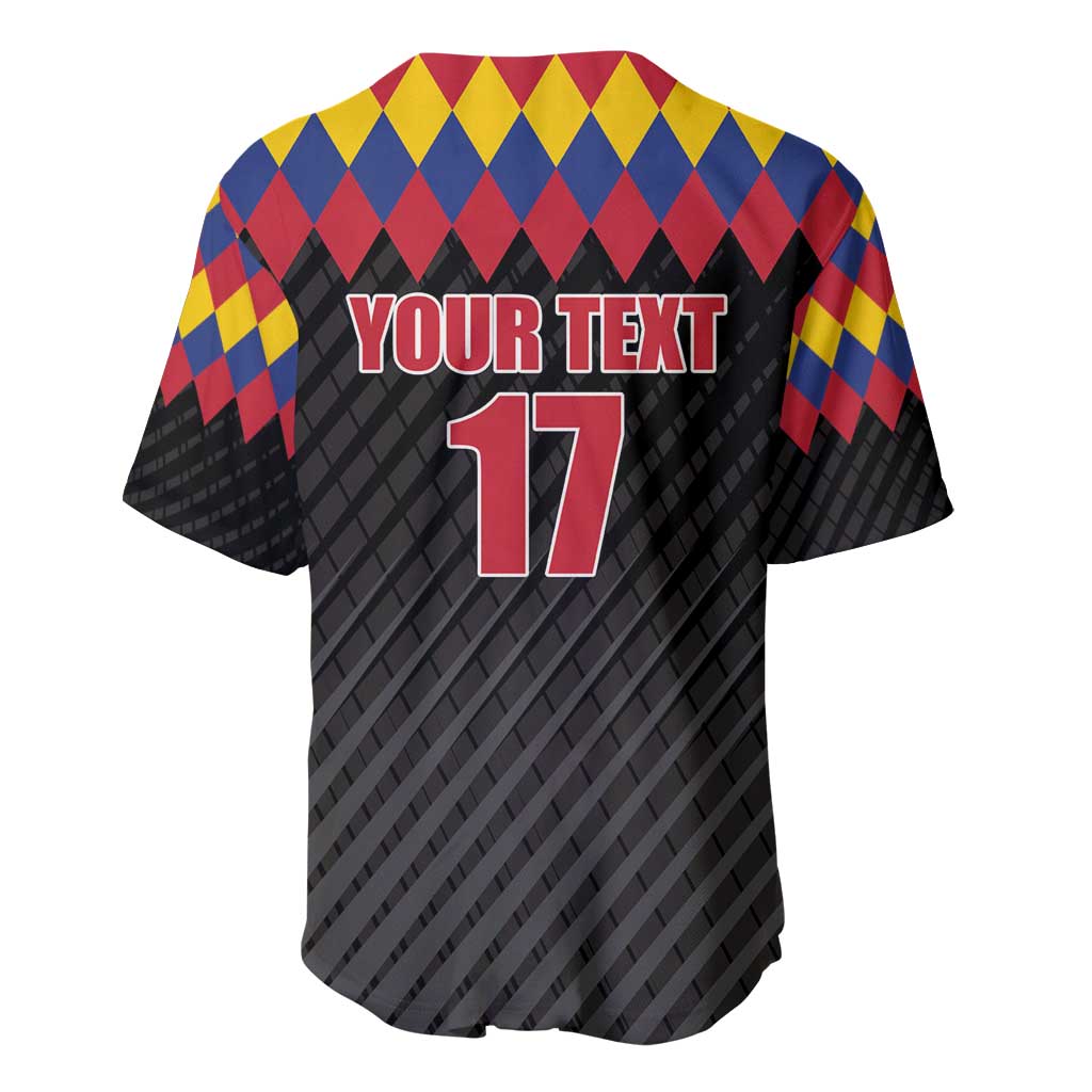 Custom Colombia Football Baseball Jersey Retro Black Style