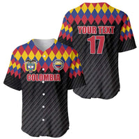 Custom Colombia Football Baseball Jersey Retro Black Style