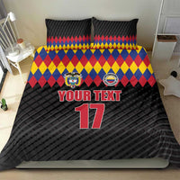 Custom Colombia Football Bedding Set Retro Black Style