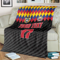 Custom Colombia Football Blanket Retro Black Style