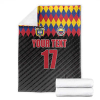 Custom Colombia Football Blanket Retro Black Style