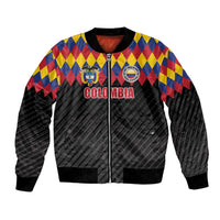 Custom Colombia Football Bomber Jacket Retro Black Style
