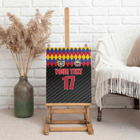 Custom Colombia Football Canvas Wall Art Retro Black Style