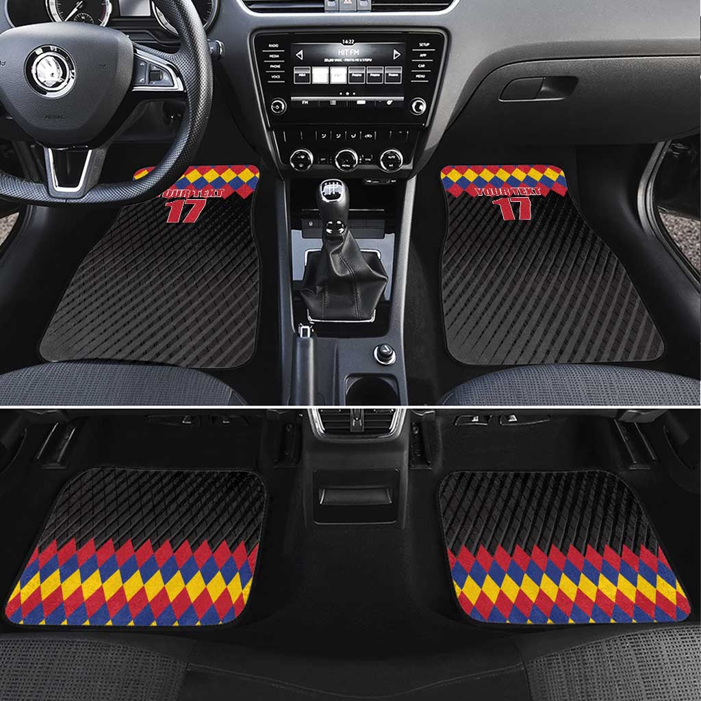 Custom Colombia Football Car Mats Retro Black Style