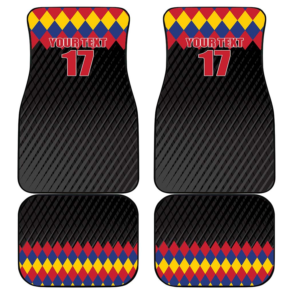 Custom Colombia Football Car Mats Retro Black Style