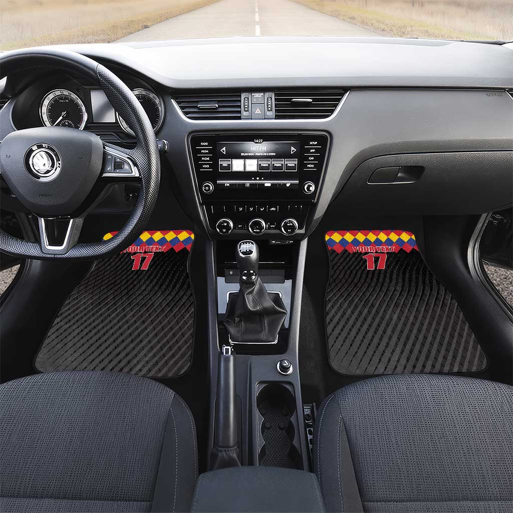 Custom Colombia Football Car Mats Retro Black Style