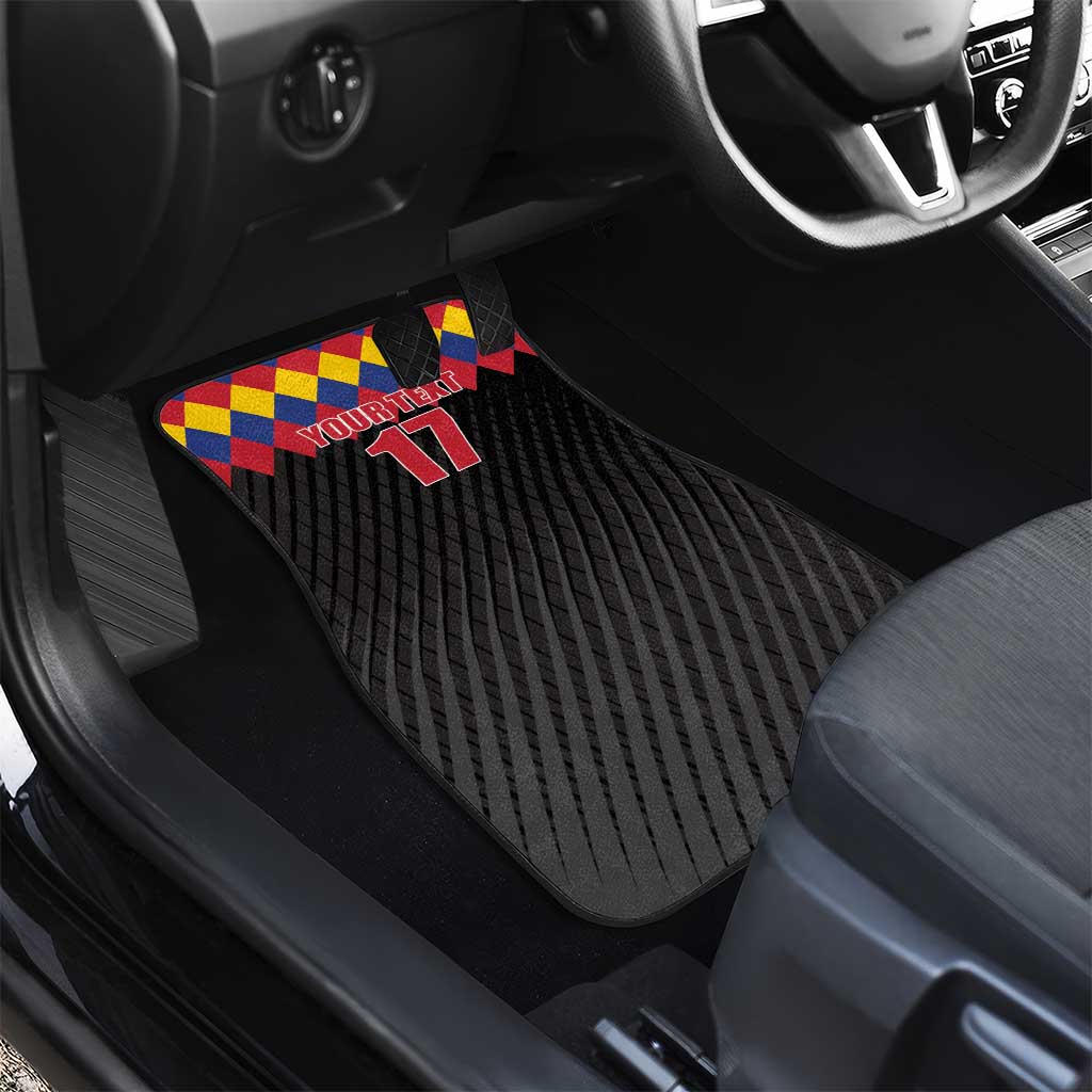 Custom Colombia Football Car Mats Retro Black Style