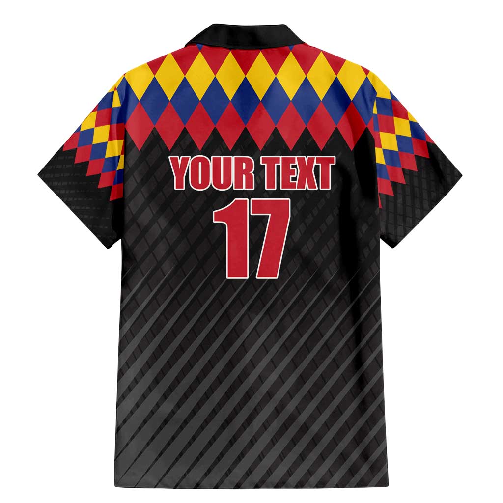 Custom Colombia Football Family Matching Mermaid Dress and Hawaiian Shirt Retro Black Style