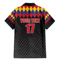 Custom Colombia Football Family Matching Mermaid Dress and Hawaiian Shirt Retro Black Style