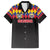 Custom Colombia Football Family Matching Off The Shoulder Long Sleeve Dress and Hawaiian Shirt Retro Black Style
