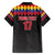 Custom Colombia Football Family Matching Off The Shoulder Long Sleeve Dress and Hawaiian Shirt Retro Black Style