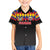 Custom Colombia Football Family Matching Off The Shoulder Long Sleeve Dress and Hawaiian Shirt Retro Black Style