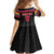 Custom Colombia Football Family Matching Puletasi and Hawaiian Shirt Retro Black Style