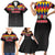 Custom Colombia Football Family Matching Short Sleeve Bodycon Dress and Hawaiian Shirt Retro Black Style