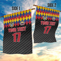 Custom Colombia Football Garden Flag Retro Black Style