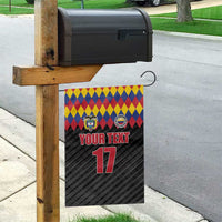 Custom Colombia Football Garden Flag Retro Black Style