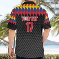 Custom Colombia Football Hawaiian Shirt Retro Black Style