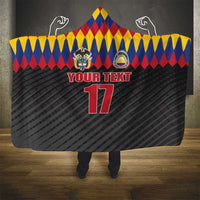 Custom Colombia Football Hooded Blanket Retro Black Style