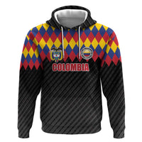 Custom Colombia Football Hoodie Retro Black Style