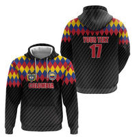 Custom Colombia Football Hoodie Retro Black Style