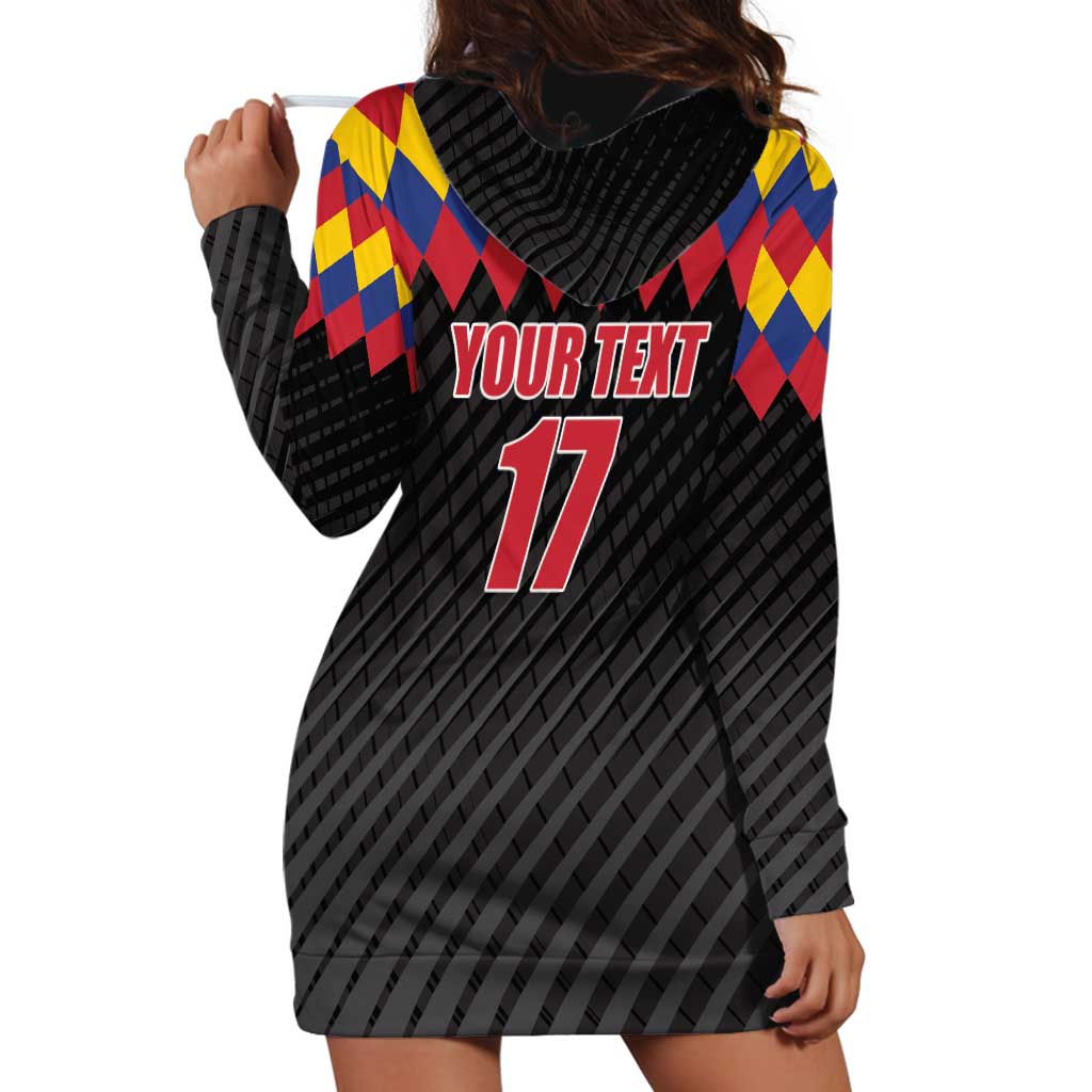 Custom Colombia Football Hoodie Dress Retro Black Style