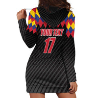 Custom Colombia Football Hoodie Dress Retro Black Style