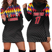 Custom Colombia Football Hoodie Dress Retro Black Style
