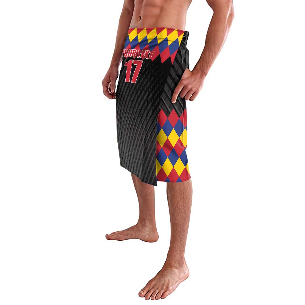 Custom Colombia Football Lavalava Retro Black Style