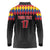Custom Colombia Football Long Sleeve Polo Shirt Retro Black Style