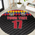 Custom Colombia Football Round Carpet Retro Black Style