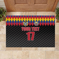 Custom Colombia Football Rubber Doormat Retro Black Style