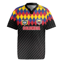 Custom Colombia Football Rugby Jersey Retro Black Style
