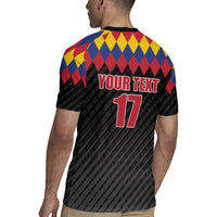 Custom Colombia Football Rugby Jersey Retro Black Style