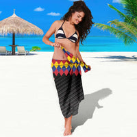 Custom Colombia Football Sarong Retro Black Style