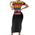 Custom Colombia Football Short Sleeve Bodycon Dress Retro Black Style