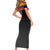 Custom Colombia Football Short Sleeve Bodycon Dress Retro Black Style