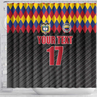 Custom Colombia Football Shower Curtain Retro Black Style