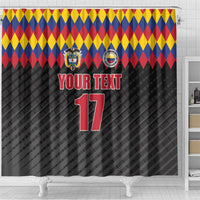 Custom Colombia Football Shower Curtain Retro Black Style