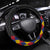 Colombia Football Steering Wheel Cover Retro Black Style