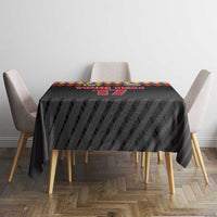 Custom Colombia Football Tablecloth Retro Black Style