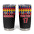 Custom Colombia Football Tumbler Cup Retro Black Style