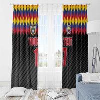 Custom Colombia Football Window Curtain Retro Black Style