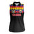 Custom Colombia Football Women Sleeveless Polo Shirt Retro Black Style