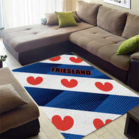 Netherlands Friesland Province Area Rug Flag Style