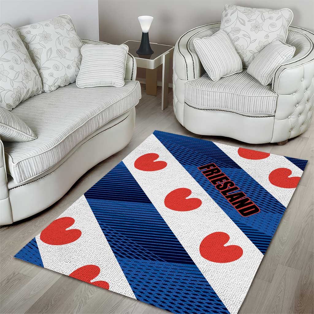 Netherlands Friesland Province Area Rug Flag Style