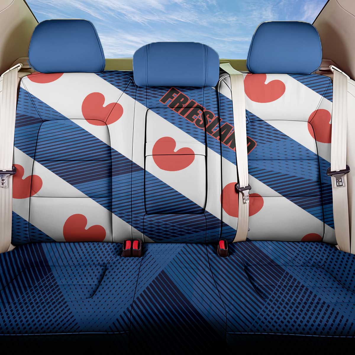 Netherlands Friesland Province Back Car Seat Cover Flag Style