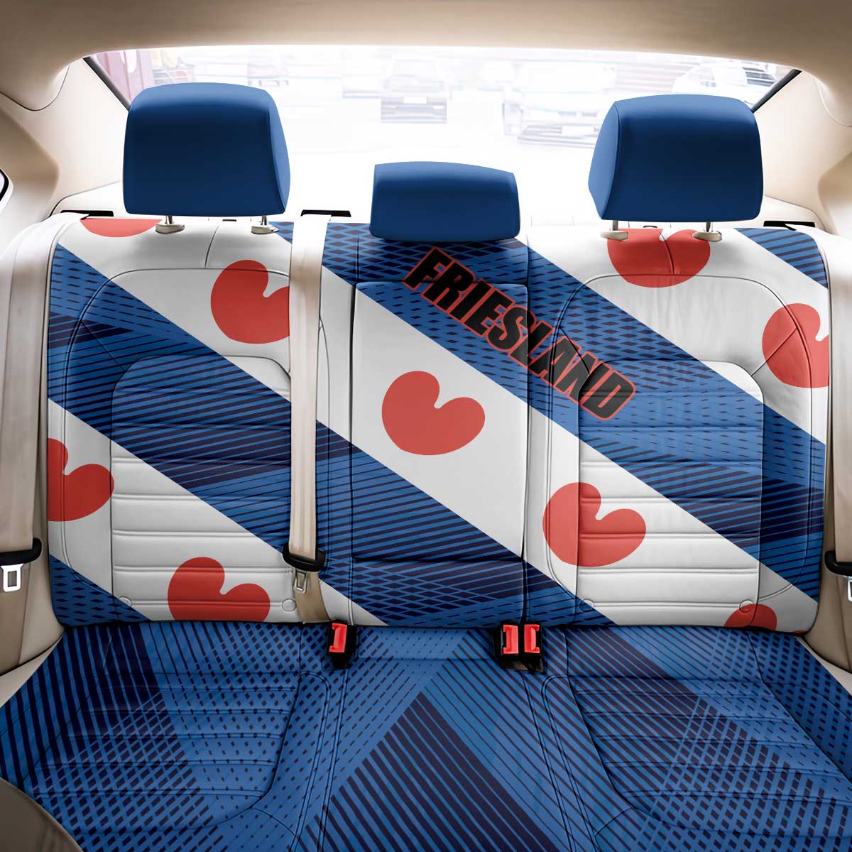 Netherlands Friesland Province Back Car Seat Cover Flag Style