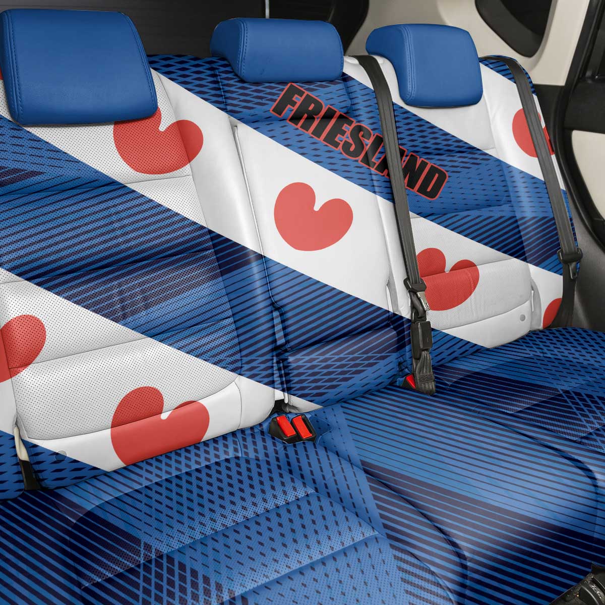 Netherlands Friesland Province Back Car Seat Cover Flag Style