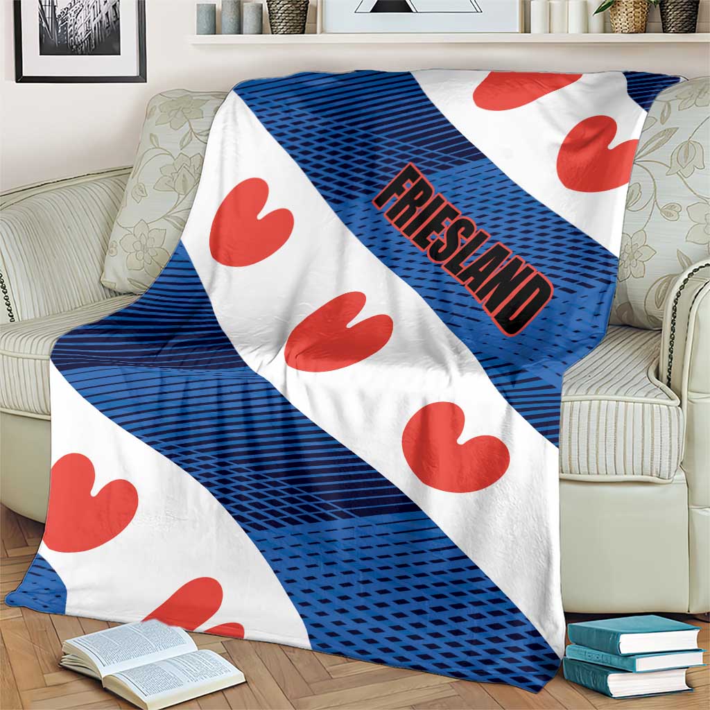 Netherlands Friesland Province Blanket Flag Style