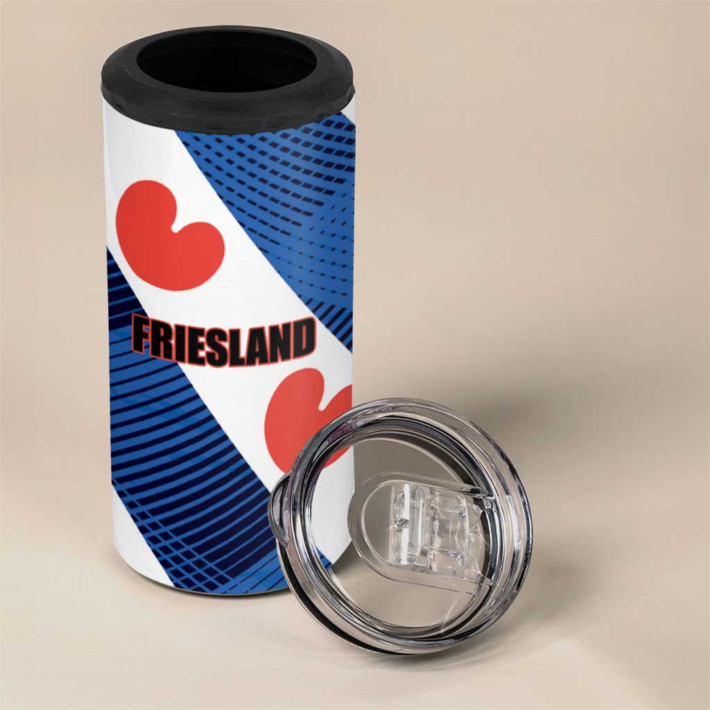 Netherlands Friesland Province 4 in 1 Can Cooler Tumbler Flag Style